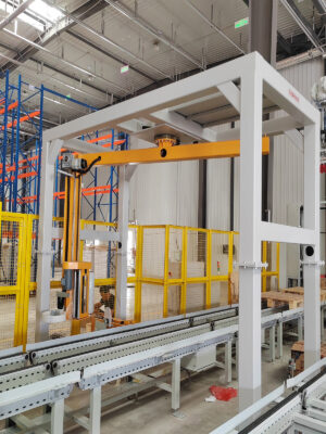 rocker arm stretch wrapping machine